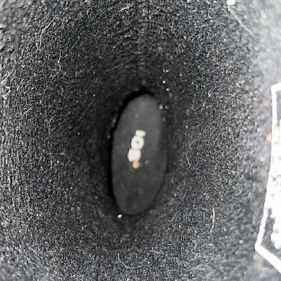 Bogs Alex Solid Black Boots Fleece Lined Ribbon Accent - Picture 11 of 14